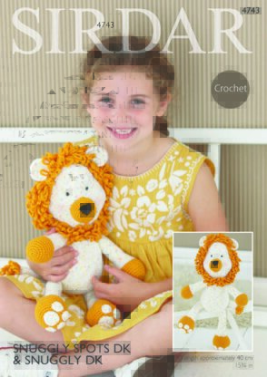 Logan The Lion Toy in Sirdar Snuggly Spots DK & Snuggly DK - 4743 - Downloadable PDF