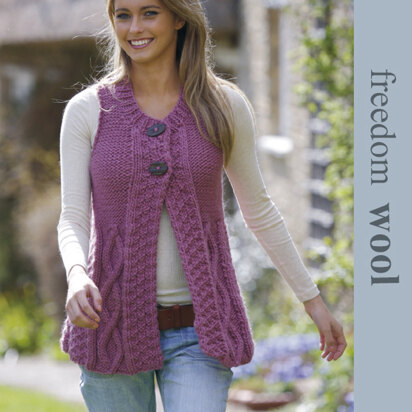 Flared Waistcoat in Twilleys Freedom Wool - 9104