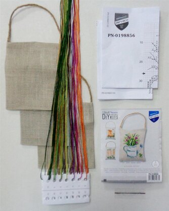 Vervaco Deco Cushion Garden Set Of 3 Cross Stitch Kit - 11cm X 13cm/4.4in X 5.2in