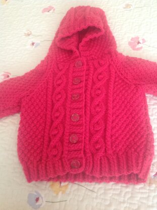 Children's aran hoodie