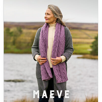 Maeve Cable Scarf in the West Yorkshire Spinners Croft Aran