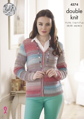 Cardigan & Waistcoat in King Cole Sprite DK - 4574 - Downloadable PDF