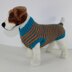 Chunky Stripe Garter Stitch Dog Coat