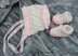 Knitting Pattern baby jacket, hat & booties UK & USA Terms #219