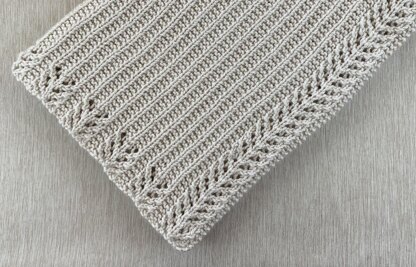 Baby Blanket with Lace Borders