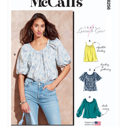 McCall's Misses' Tops M8256 - Sewing Pattern