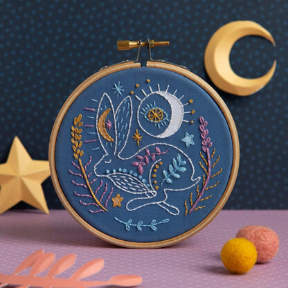 Hawthorn Handmade Celestial Hare Embroidery Kit