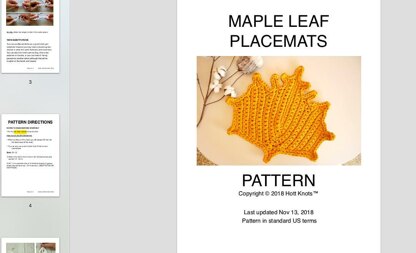 Maple Leaf Placemats