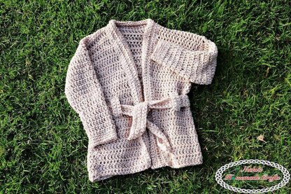 Chunky Belted Crochet Cardigan