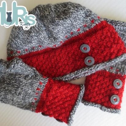 Basket Weave Cable Hat & Wrist Warmer Set - knitting pattern