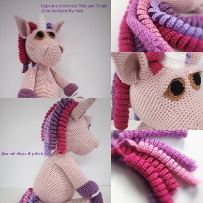 Crochet Amigurumi Toy Unicorn Hope