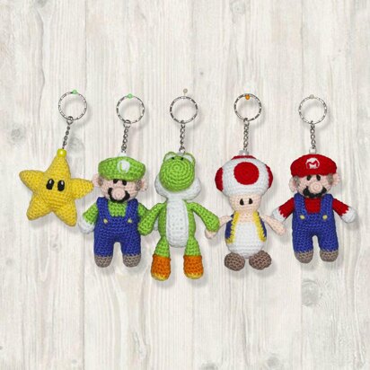 Nintendo Mario Characters Key Chains Crochet Pattern