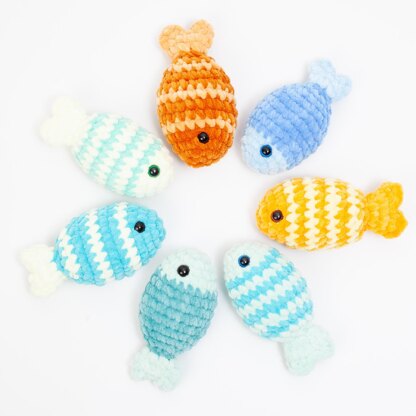 Fish amigurumi, no sew crochet pattern