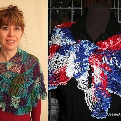 Natalie Crochet Net Shawl and Wrap