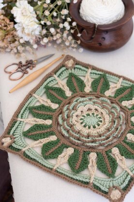 Desert Rose Afghan Square