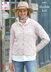 Ladies Round Neck Cardigan and Waistcoat Knitted in King Cole Homespun DK - 5797 - Downloadable PDF