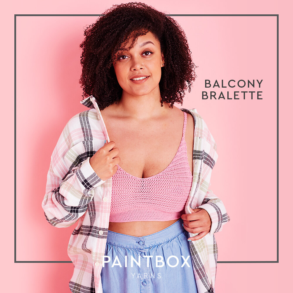 Balcony Bralette - Free Top Crochet Pattern For Women in Paintbox Yarns  Cotton 4 ply by Paintbox Yarns