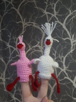 Crochet Finger puppet goose