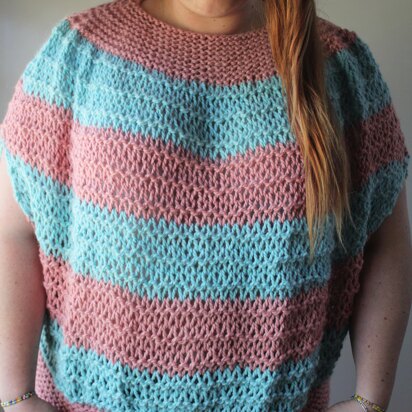 Knitted Pink and Blue Top