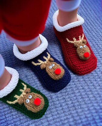 Reindeer Christmas Slippers