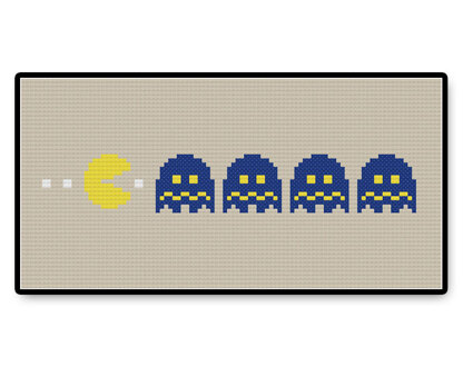 Pac Man Ghost - PDF Cross Stitch Pattern