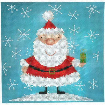 Creative World of Crafts Santa Claus Cross Stitch Kit - 15.25cm x 15.25cm