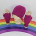 Toddler Child Aran Fishermans Rib Beanie & Gloves