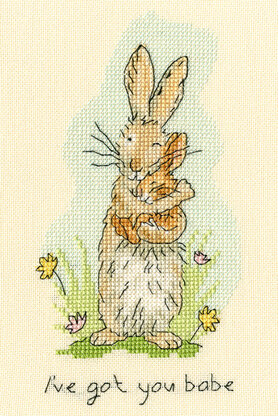 Bothy Threads I've Got You Babe by Anita Jeram Cross Stitch Kit - 12cm x 18cm