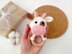 Cow crochet pattern Baby rattle toy Amigurumi farm animal Teether ring