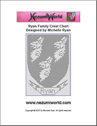 Ryan Family Crest Chart (Uses American Crochet Terms)