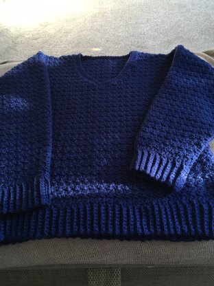 Child’s Crochet V-Neck Pullover