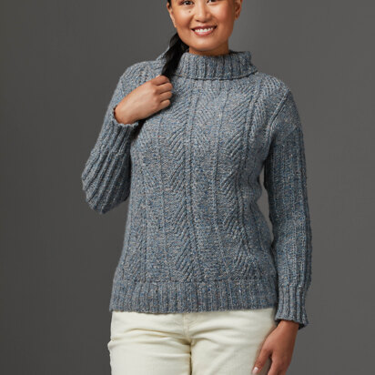 KE011 Portsmouth -  Jumper Knitting Pattern for Women in Valley Yarns Taconic by Valley Yarns