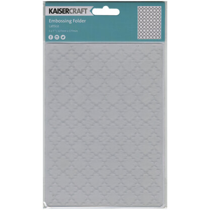 Kaisercraft Embossing Folder 5"X7" - Lattice