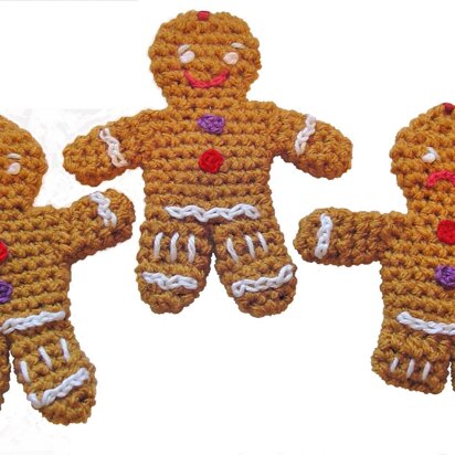 Gingerbread men finger puppets
