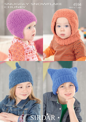 Hats in Sirdar Snuggly Snowflake Chunky - 4594 - Downloadable PDF