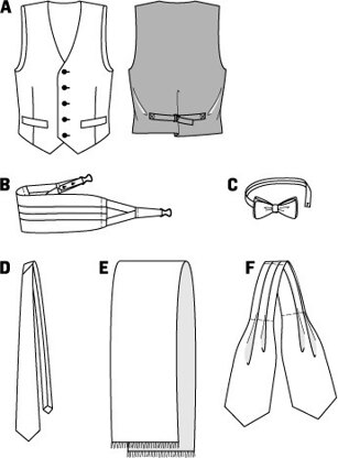 Burda Vest & Accessories Sewing Pattern B3403 - Paper Pattern, Size ONE SIZE
