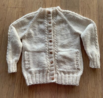 Child's Aran/Bulky Jacket with options 2T - 12y