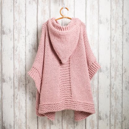 Poncho Blanket Hooded in Wool Couture Beautifully Basic - Downloadable PDF