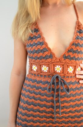 Crochet Floral Dress - UK Terms