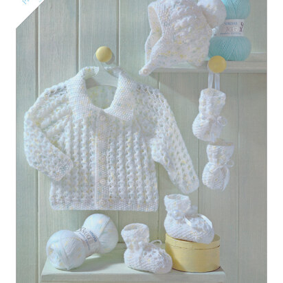 Jackets, Hat, Bootees and Mittens in Sirdar Snuggly DK - 3949 - Downloadable PDF