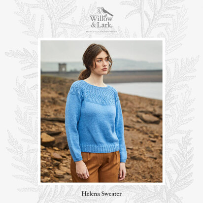Helena Sweater -  Knitting Pattern For Women in Willow & Lark Heath Solids by Willow & Lark