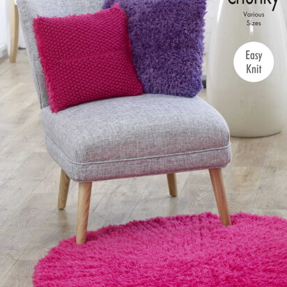 Blankets, Cushions & Rugs in King Cole Tufty Chunky - 5050 - Downloadable PDF