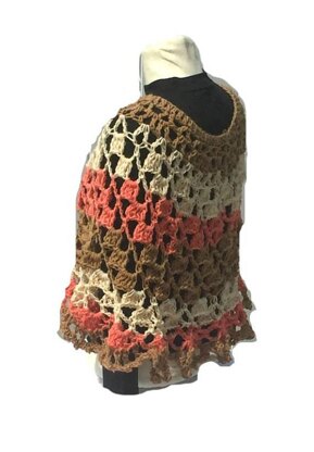 Cheesecake Crochet Poncho Shawl