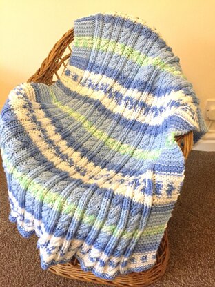 Aran Cable Baby Blanket