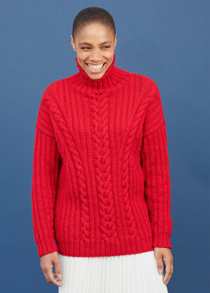 Jessie Sweater - Knitting Pattern For Women in Debbie Bliss Falkland Aran