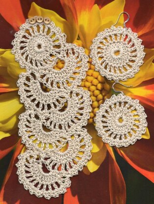 Lace Crochet Bracelet and earring set