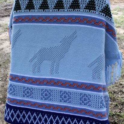 Howling Wolf Afghan