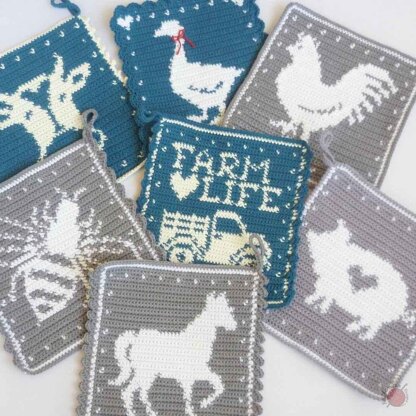 Farmhouse Potholders Collection