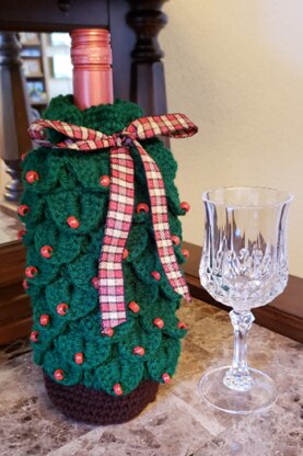 Christmas tree wine bag