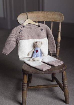 Oliver Jumper & Trousers Set in Rowan Baby Cashsoft Merino - Downloadable PDF